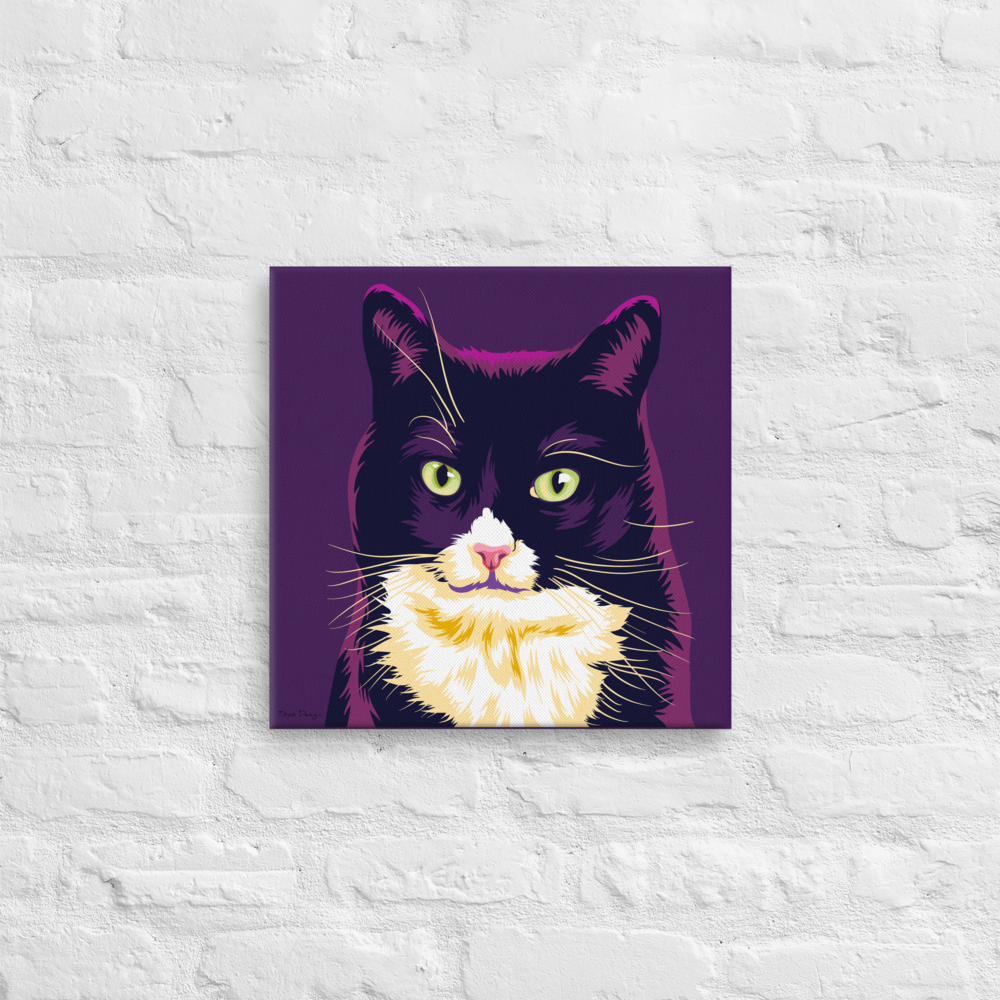 Maatiaiskissa Manu Canvas-taulu, Pop Art
