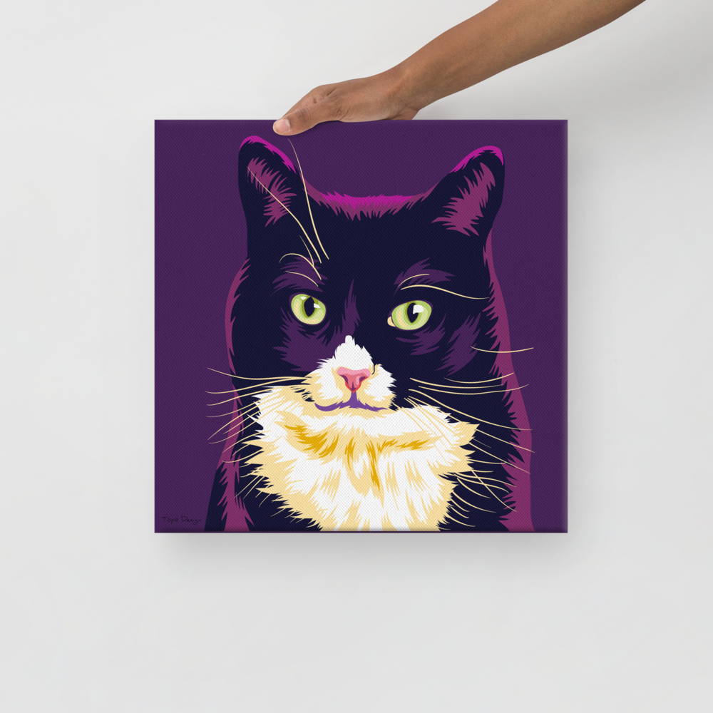 Maatiaiskissa Manu Canvas-taulu, Pop Art