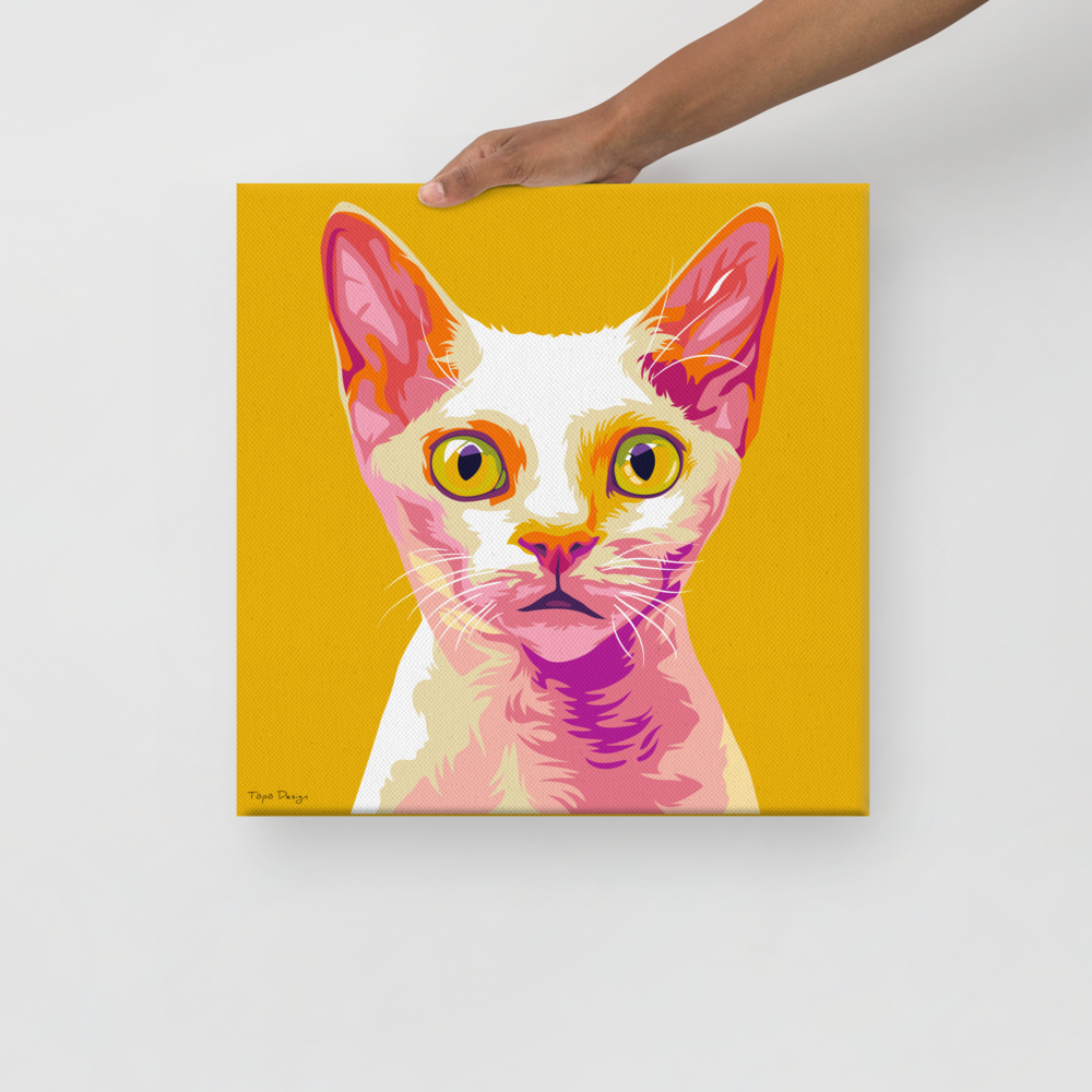 Devon Rex Canvas-taulu, Pop Art