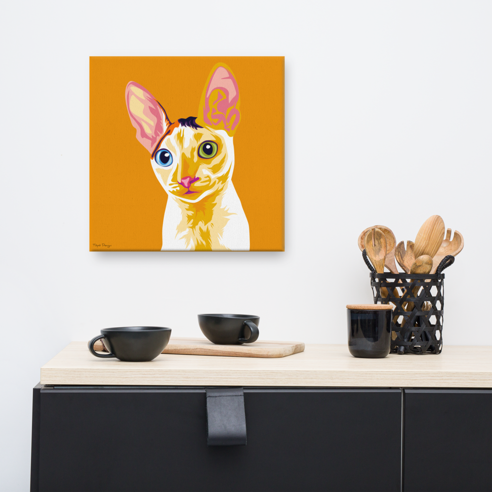 Cornish Rex kissa Canvas-taulu, Pop Art