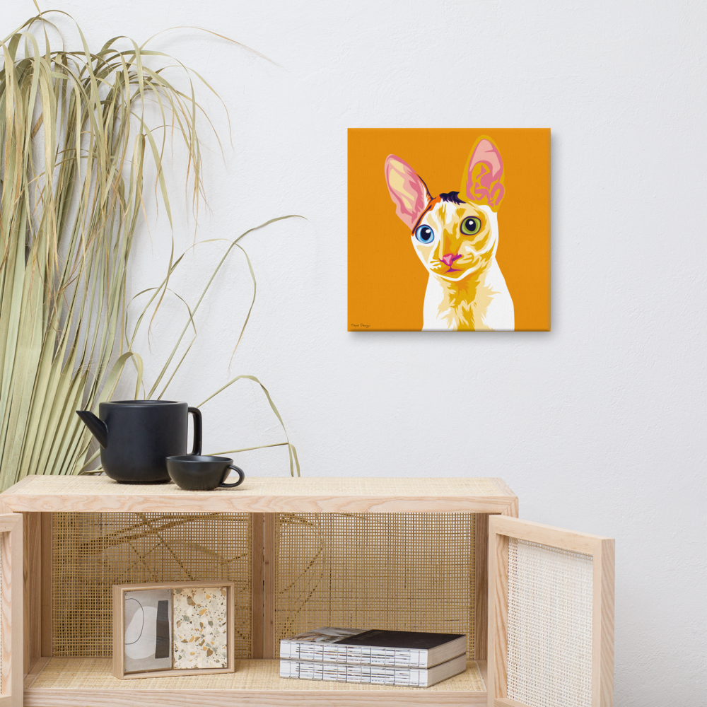 Cornish Rex kissa Canvas-taulu, Pop Art