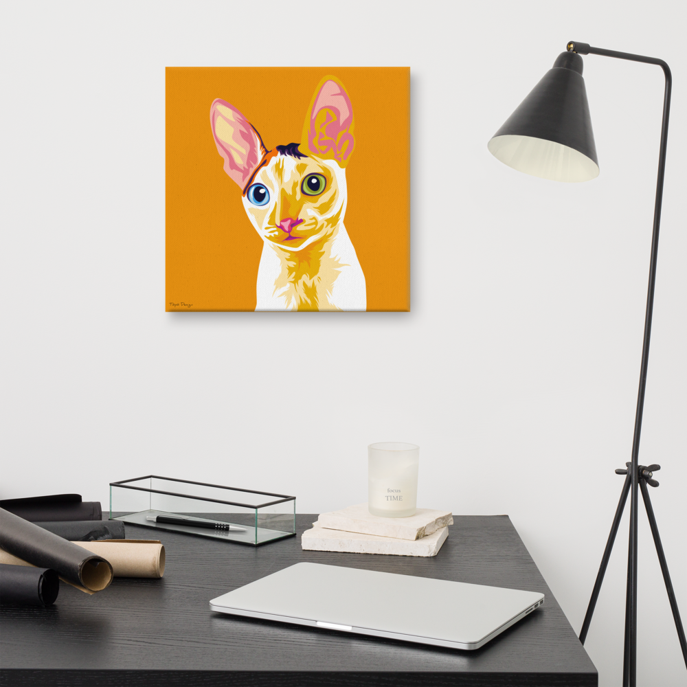 Cornish Rex kissa Canvas-taulu, Pop Art