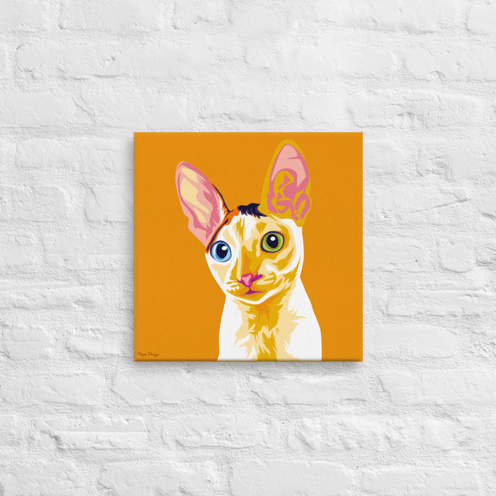 Cornish Rex kissa Canvas-taulu, Pop Art