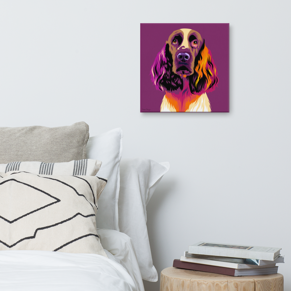 Englanninspringerspanieli Canvas-taulu, Pop Art