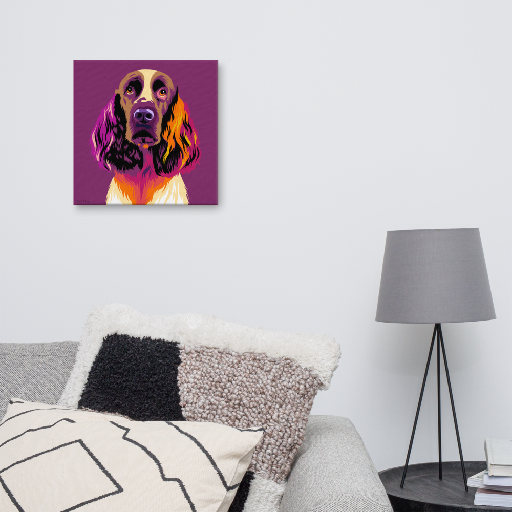 Englanninspringerspanieli Canvas-taulu, Pop Art