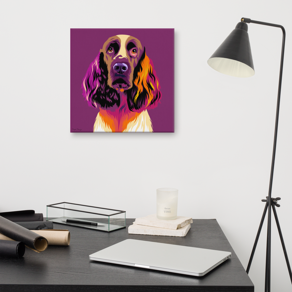Englanninspringerspanieli Canvas-taulu, Pop Art