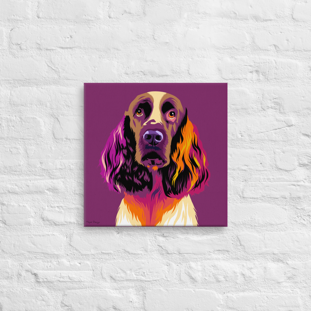 Englanninspringerspanieli Canvas-taulu, Pop Art