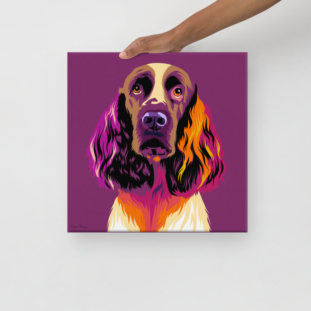 Englanninspringerspanieli Canvas-taulu, Pop Art
