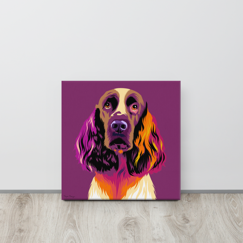 Englanninspringerspanieli Canvas-taulu, Pop Art