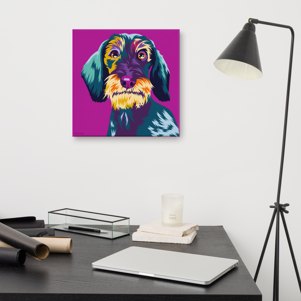 Karkeakarvainen mäyräkoira Canvas-taulu, Pop Art