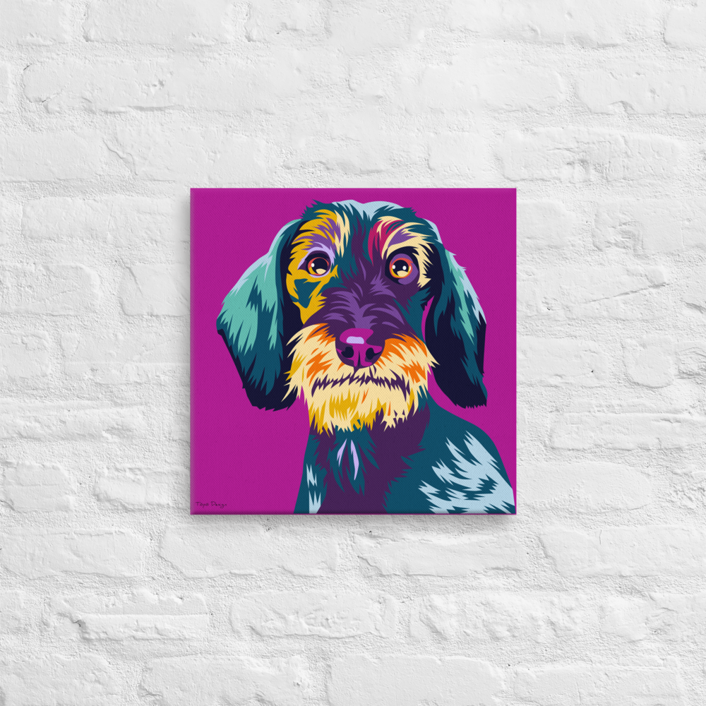 Karkeakarvainen mäyräkoira Canvas-taulu, Pop Art