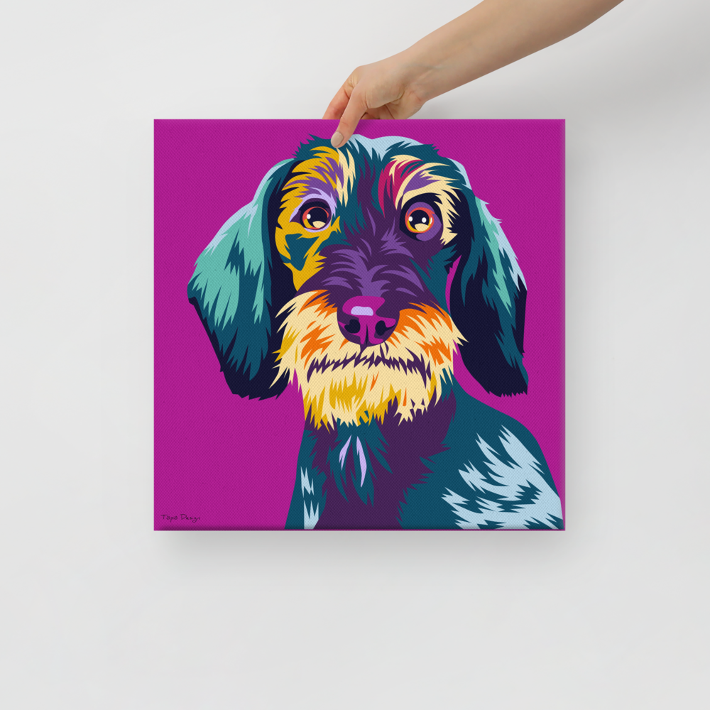 Karkeakarvainen mäyräkoira Canvas-taulu, Pop Art