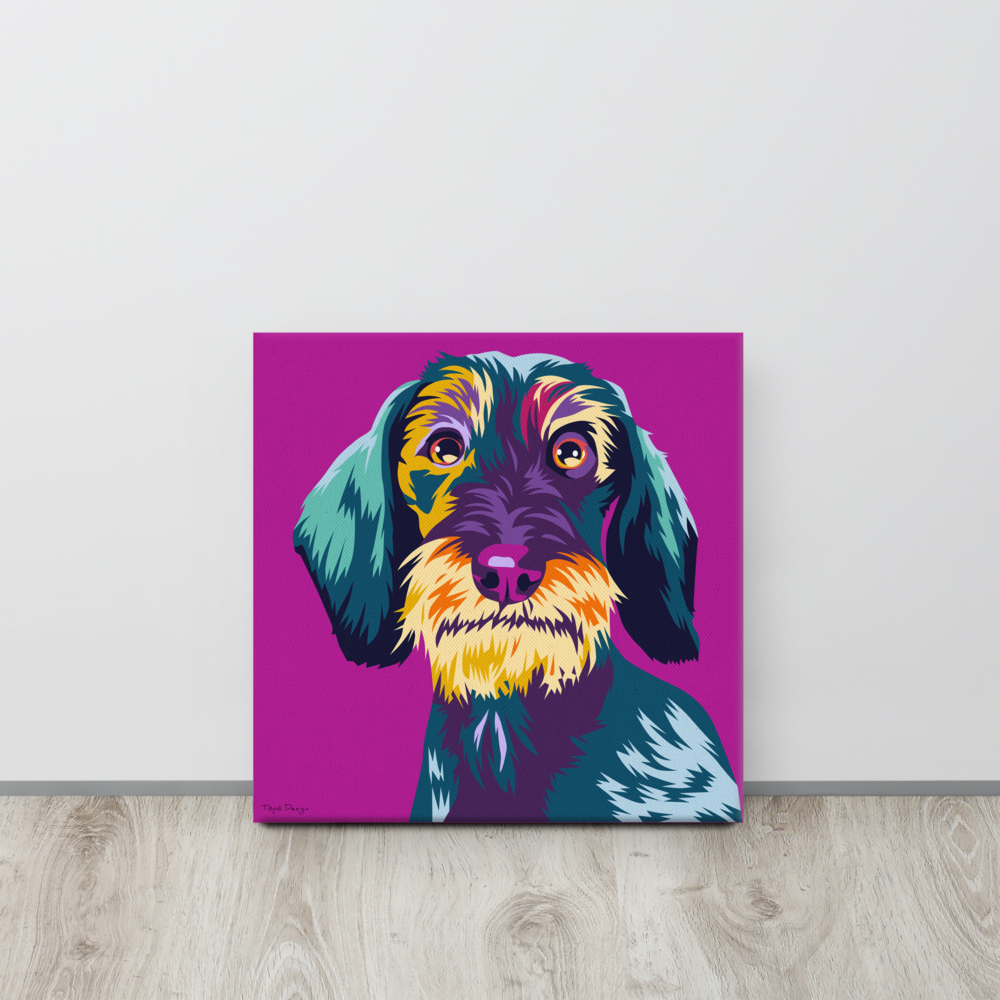 Karkeakarvainen mäyräkoira Canvas-taulu, Pop Art