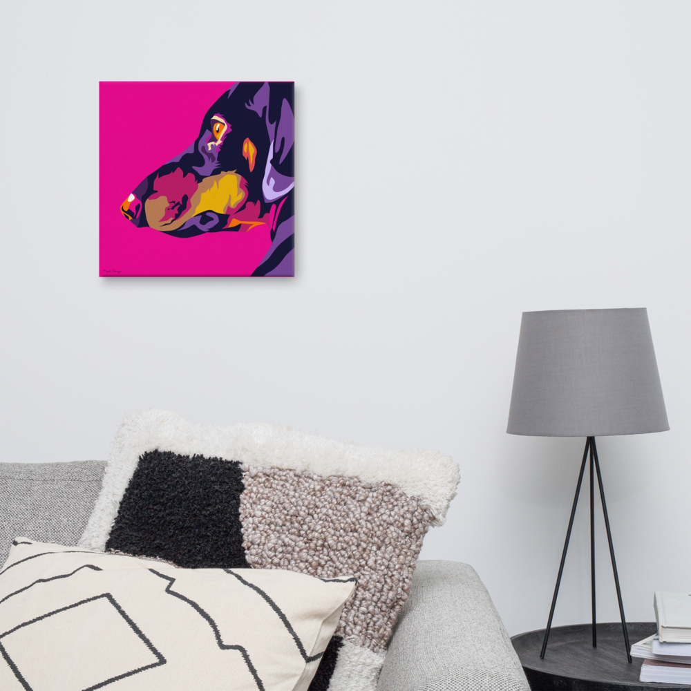 Mäyräkoira sivuprofiili Canvas-taulu, Pop Art