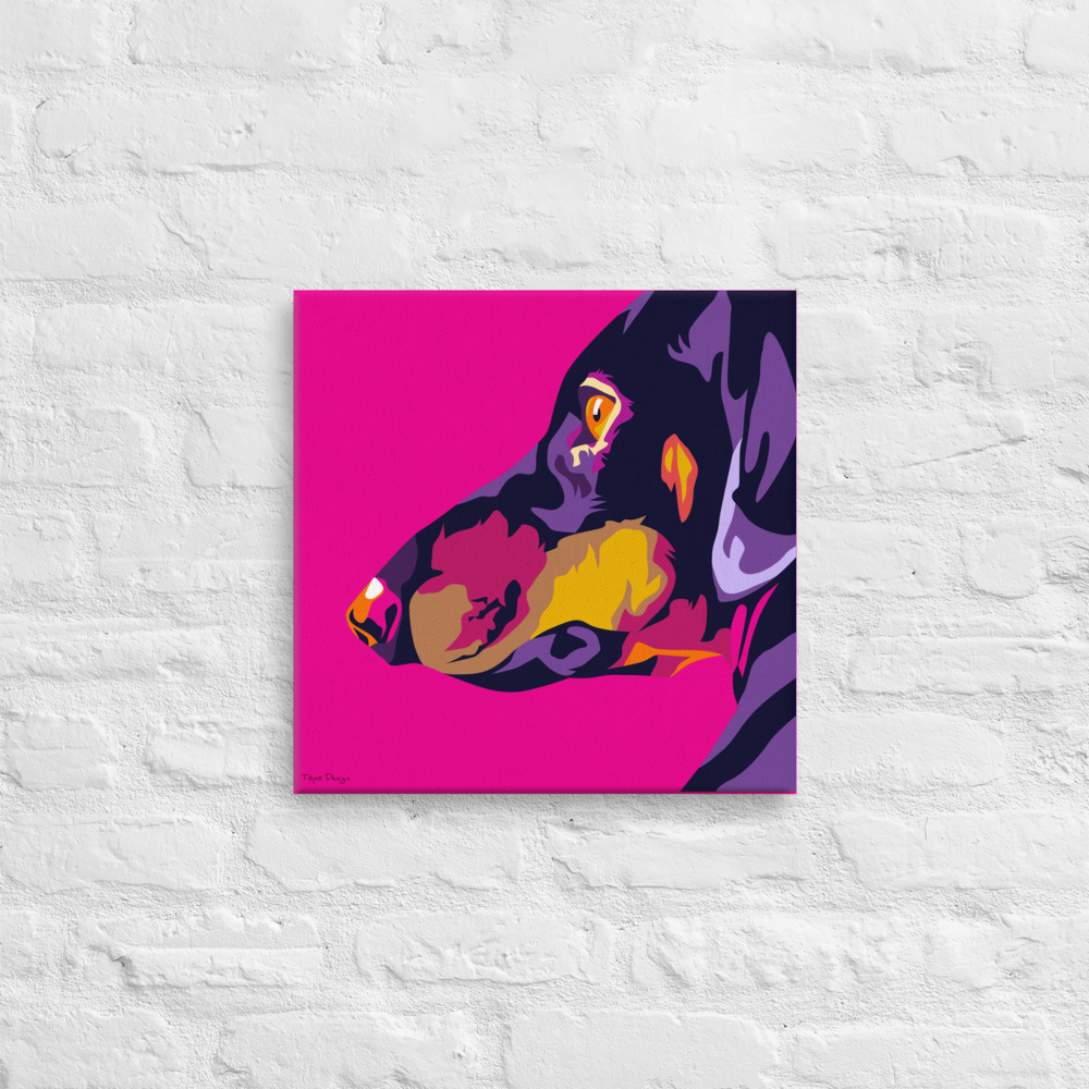 Mäyräkoira sivuprofiili Canvas-taulu, Pop Art