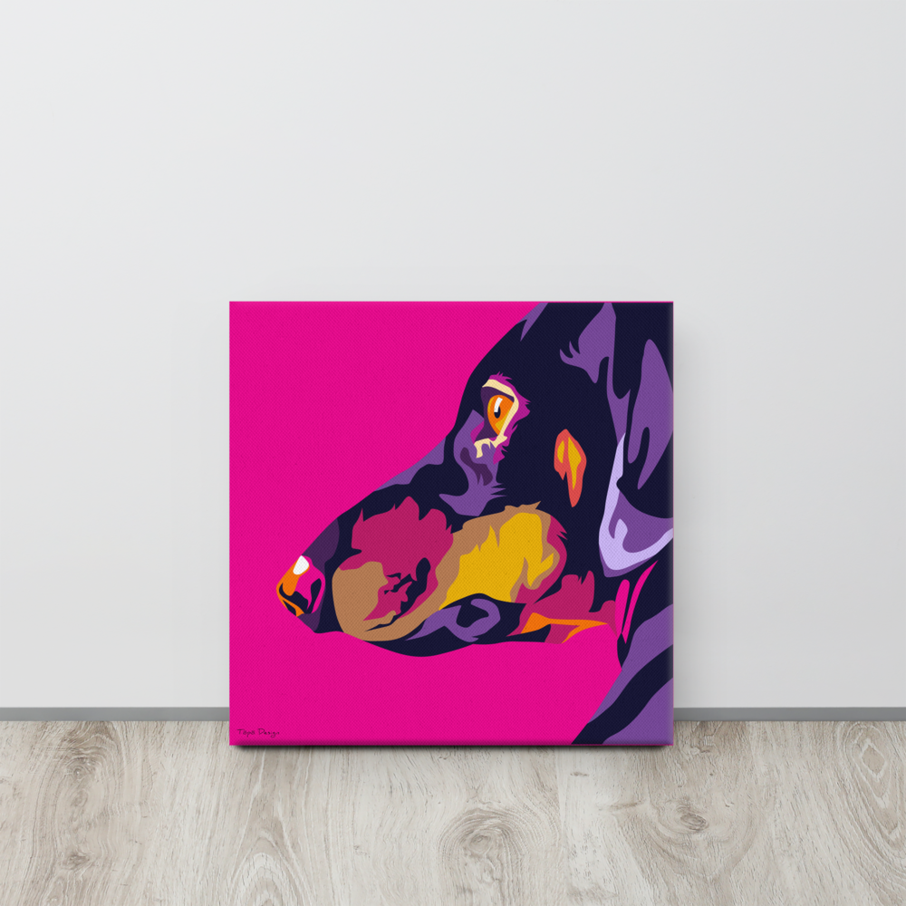 Mäyräkoira sivuprofiili Canvas-taulu, Pop Art