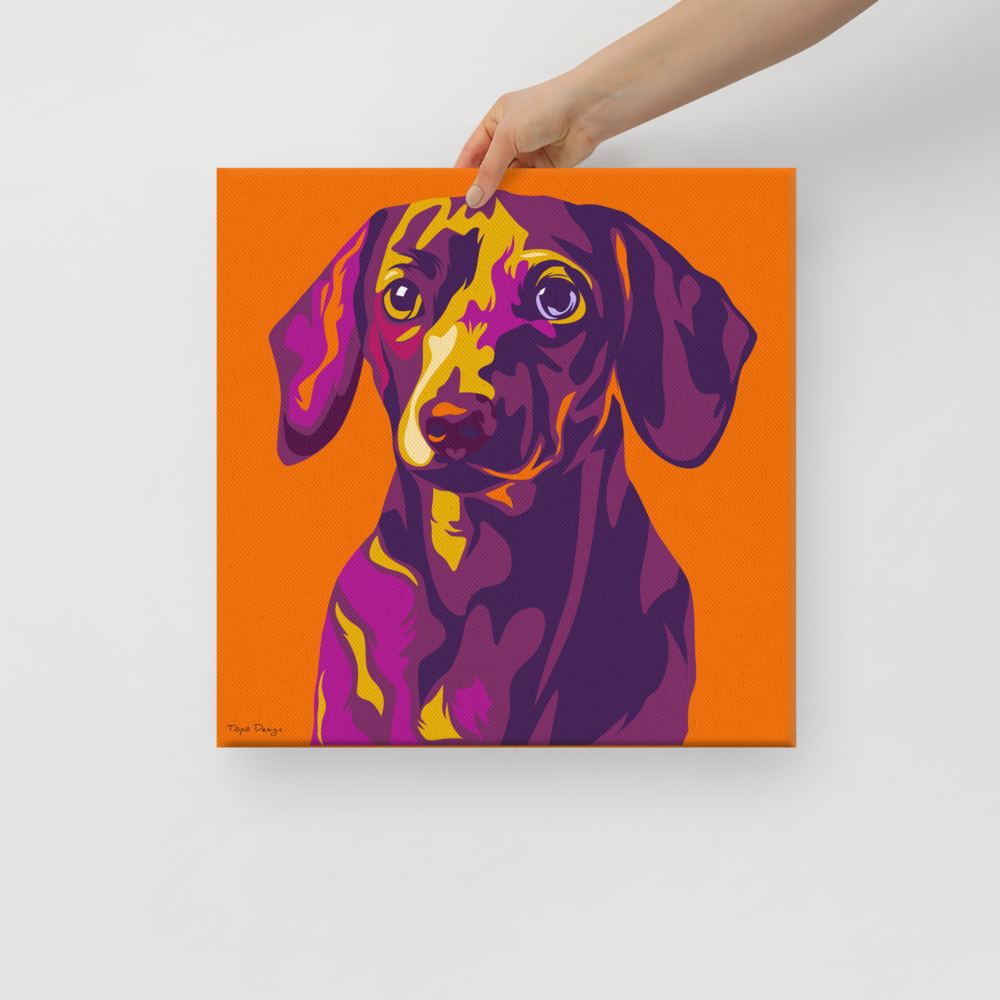 Mäyräkoira Canvas-taulu, Pop Art