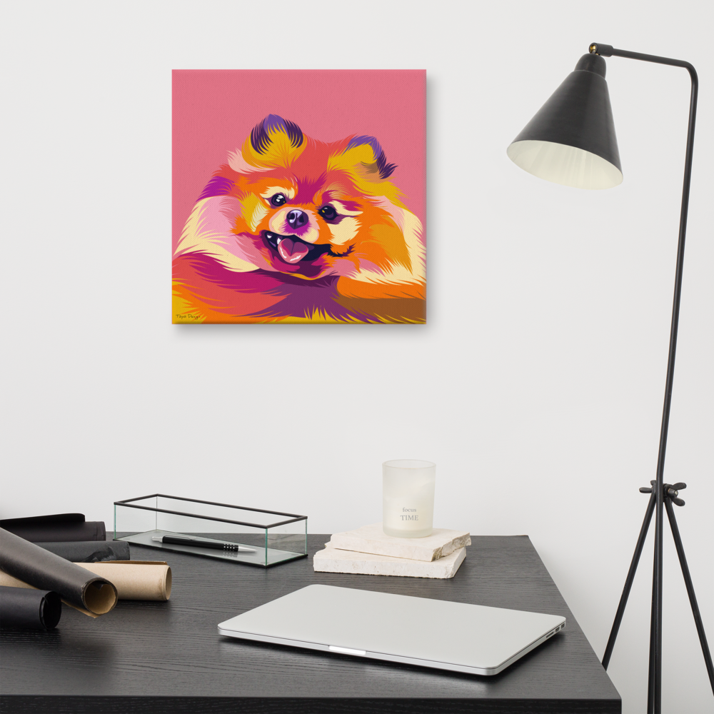 Pomeranian Canvas-taulu, Pop Art