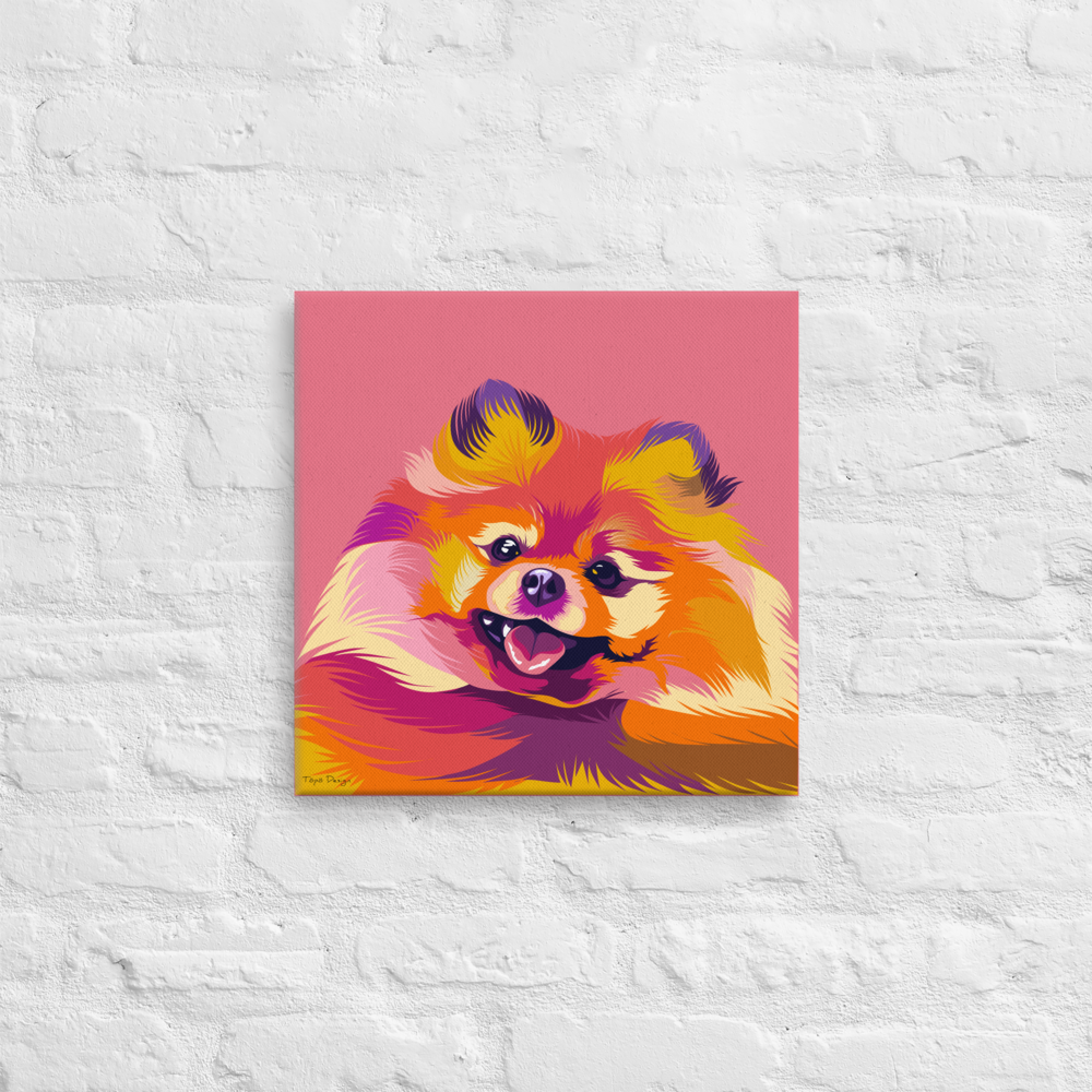 Pomeranian Canvas-taulu, Pop Art