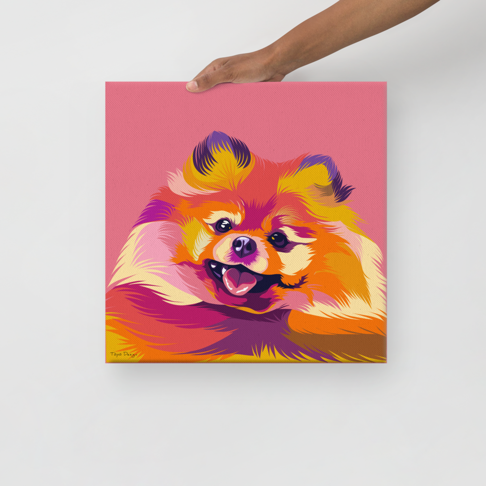 Pomeranian Canvas-taulu, Pop Art
