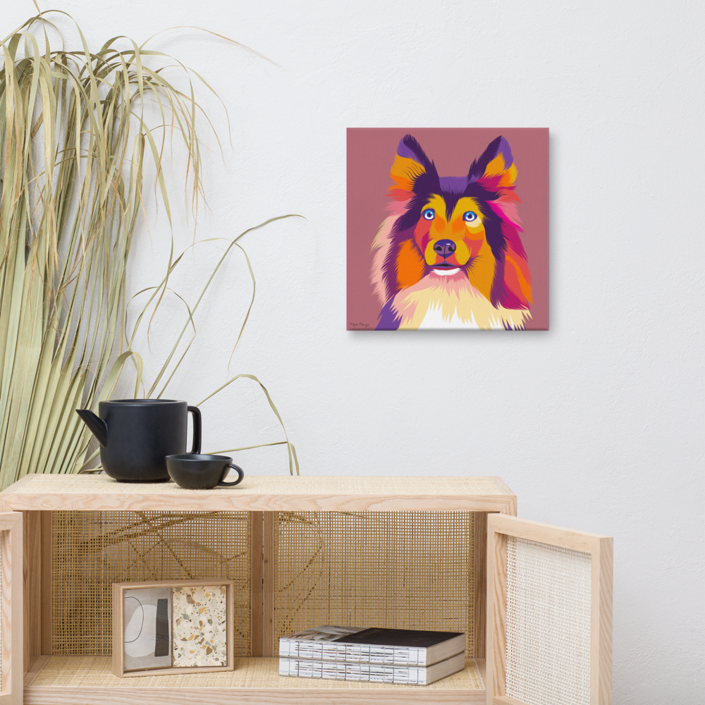 Shetlanninlammaskoira Canvas-taulu, Pop Art