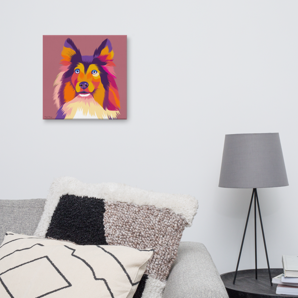 Shetlanninlammaskoira Canvas-taulu, Pop Art