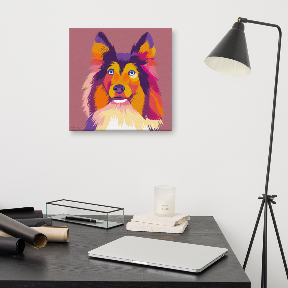 Shetlanninlammaskoira Canvas-taulu, Pop Art
