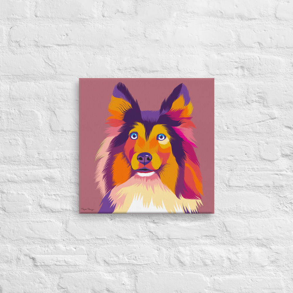 Shetlanninlammaskoira Canvas-taulu, Pop Art