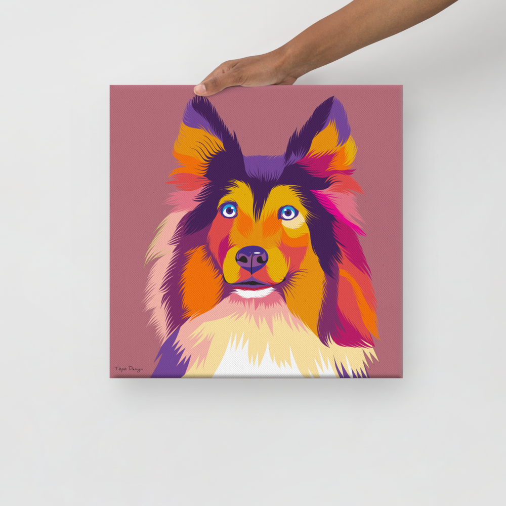 Shetlanninlammaskoira Canvas-taulu, Pop Art