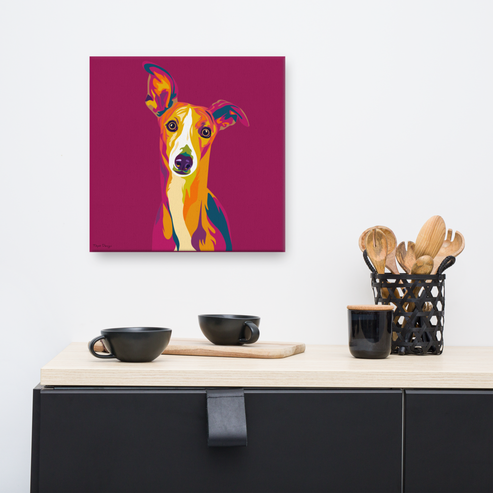 Whippet Canvas-juliste, Pop Art