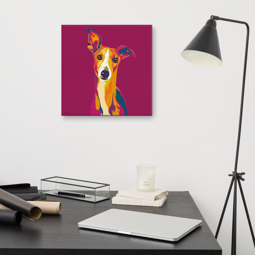 Whippet Canvas-juliste, Pop Art