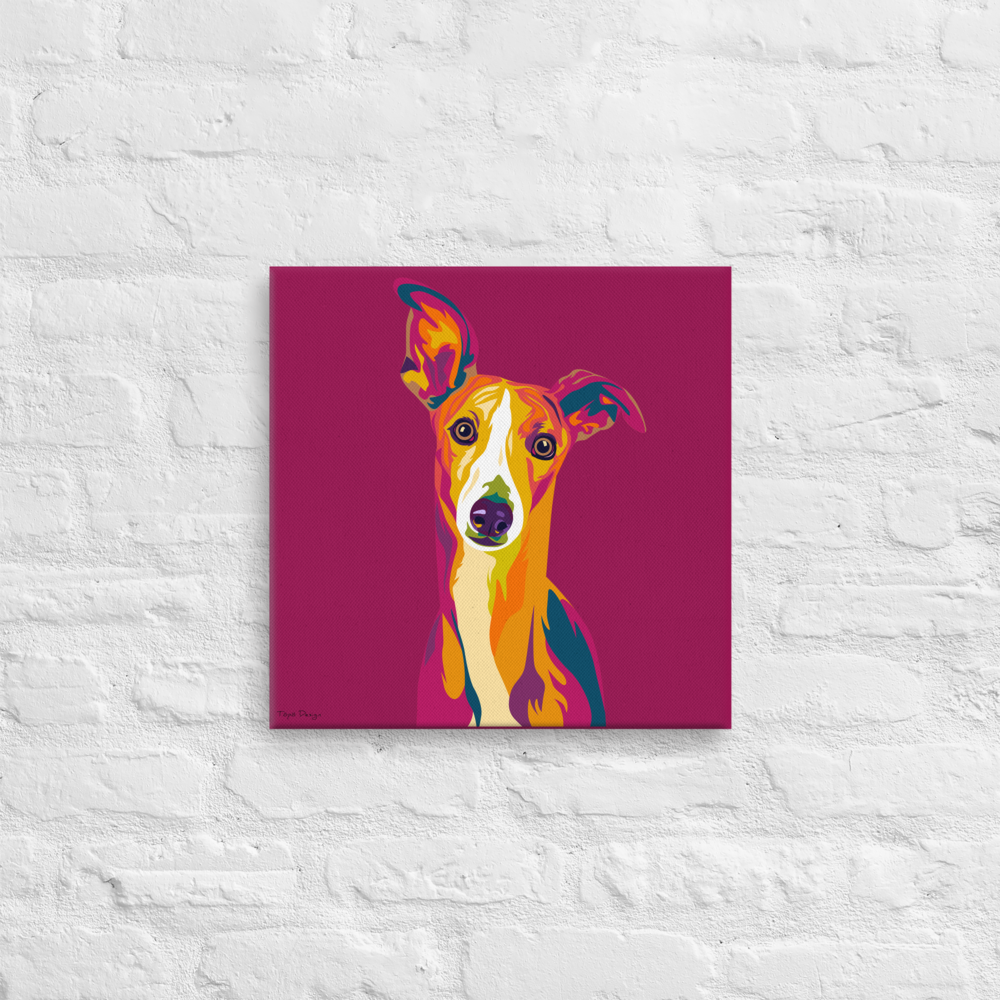 Whippet Canvas-juliste, Pop Art