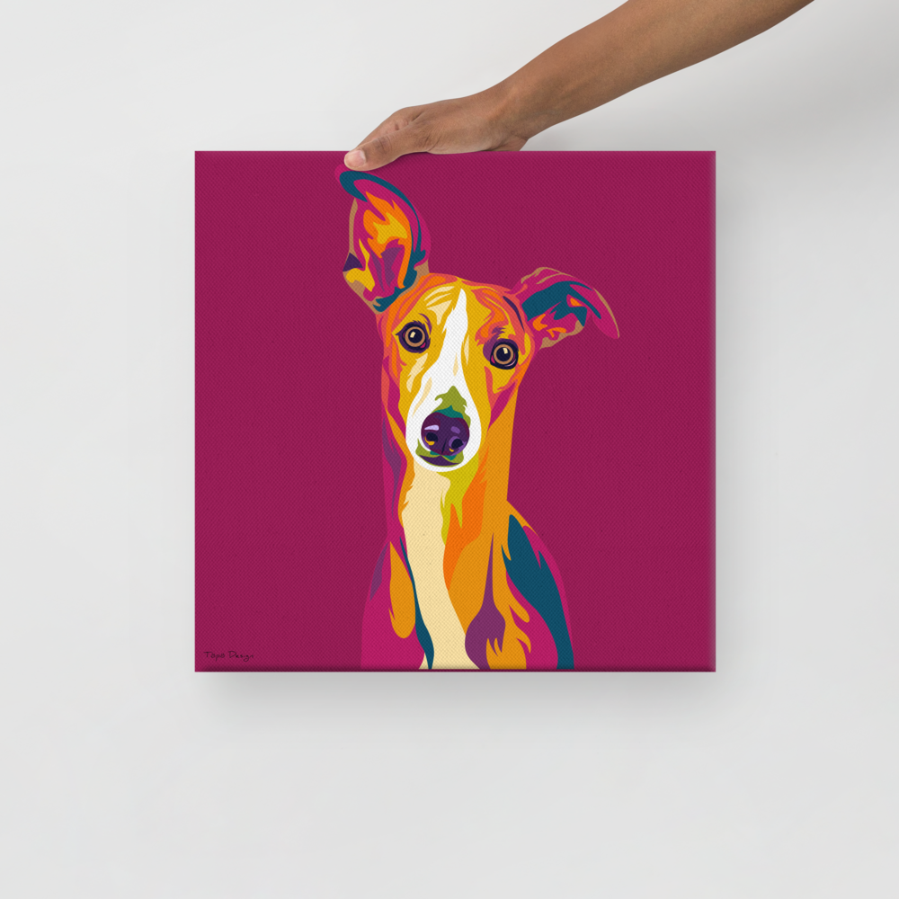 Whippet Canvas-juliste, Pop Art