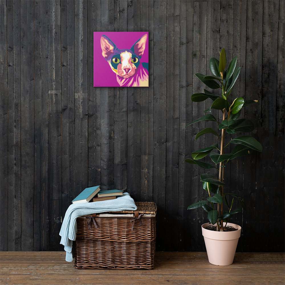 Sfinx kissa Canvas-taulu, Pop Art
