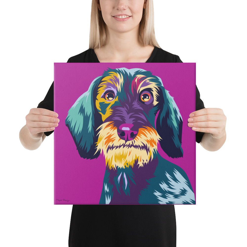 Karkeakarvainen mäyräkoira Canvas-taulu, Pop Art