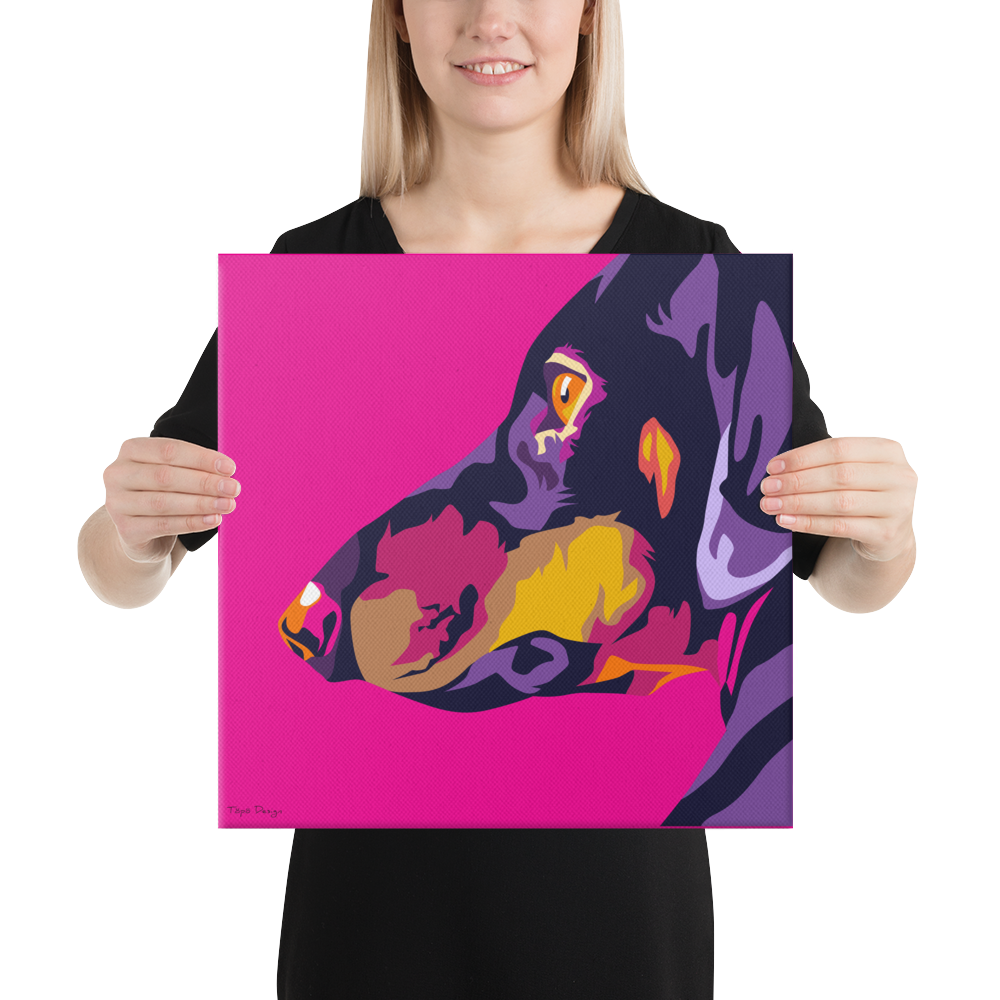 Mäyräkoira sivuprofiili Canvas-taulu, Pop Art