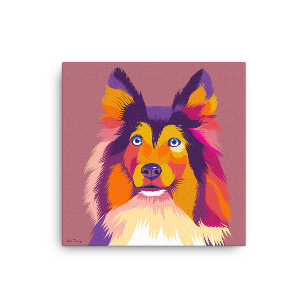 Shetlanninlammaskoira Canvas-taulu, Pop Art