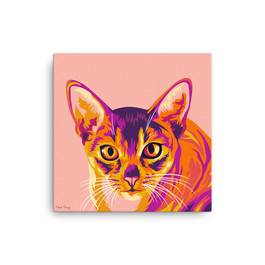 Abessinialainen kissa Canvas-taulu, Pop Art