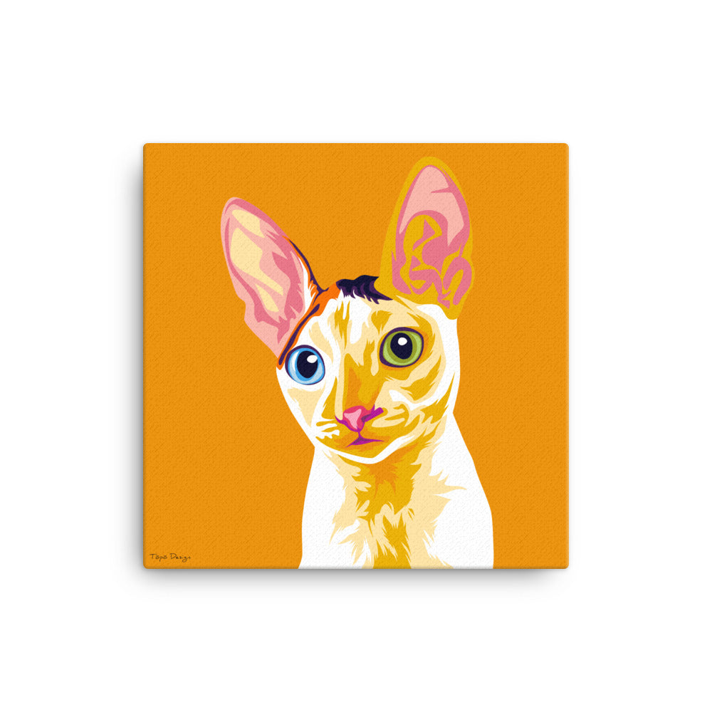 Cornish Rex kissa Canvas-taulu, Pop Art