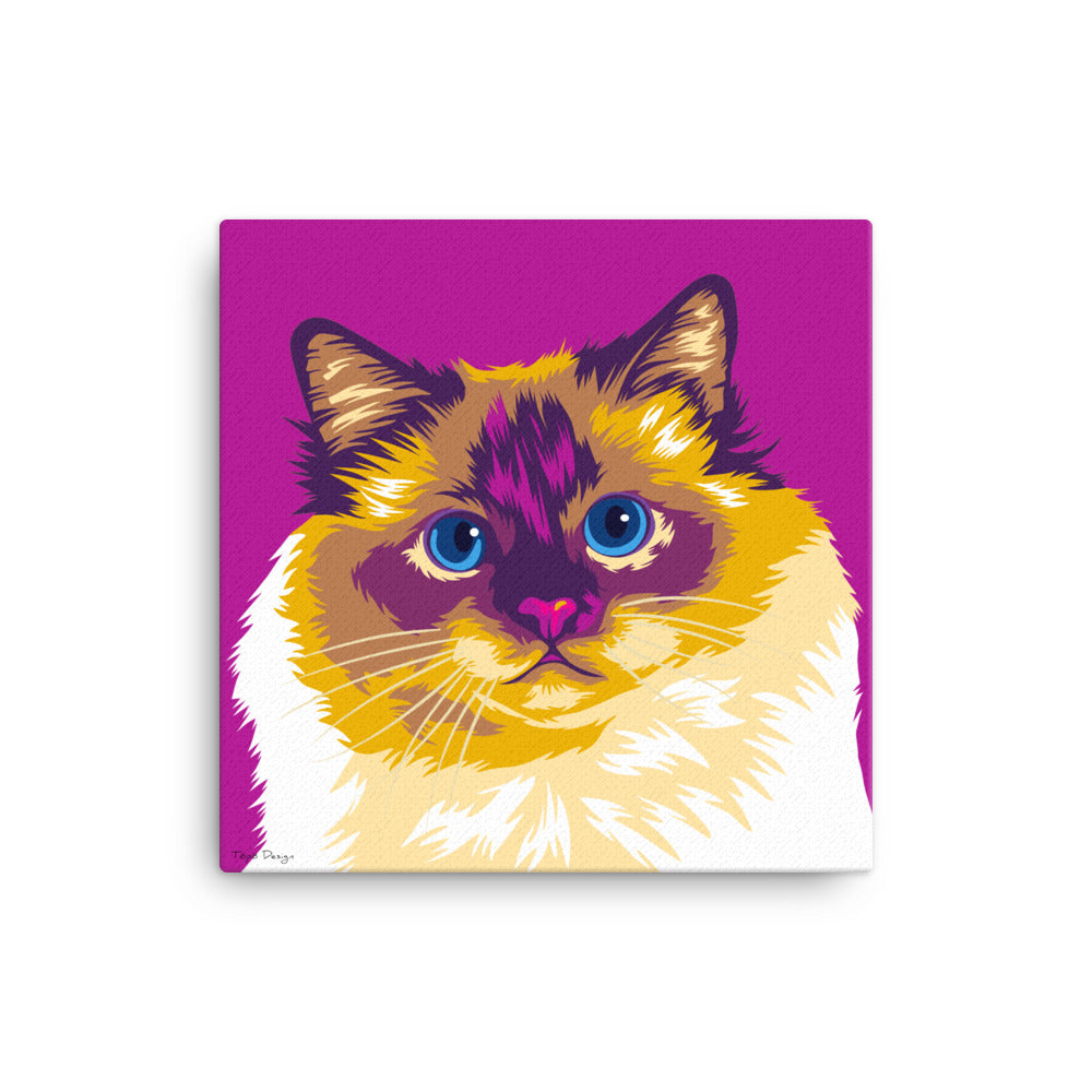 Pyhä Birma kissa Canvas-taulu, Pop Art