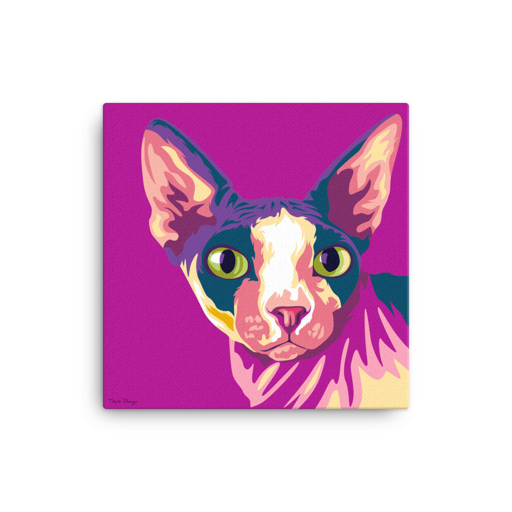 Sfinx kissa Canvas-taulu, Pop Art
