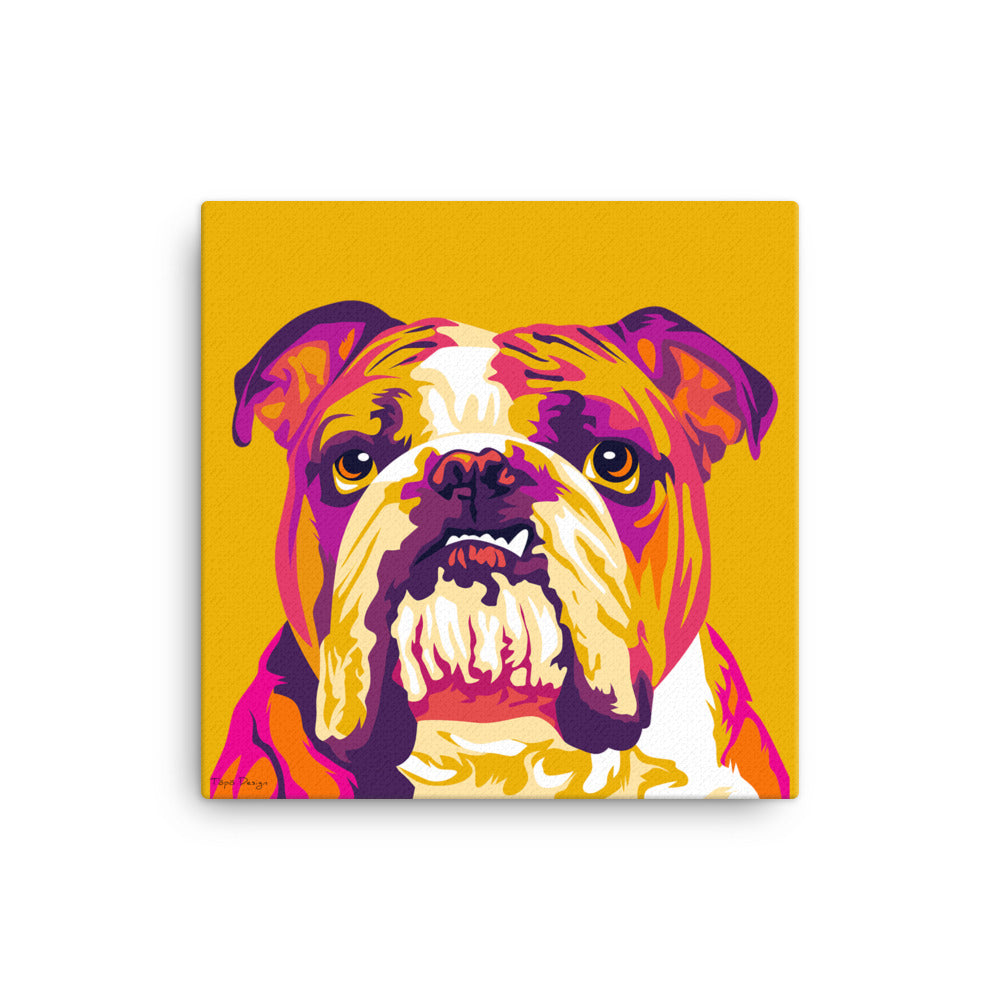 Englanninbulldoggi Canvas-taulu, Pop Art