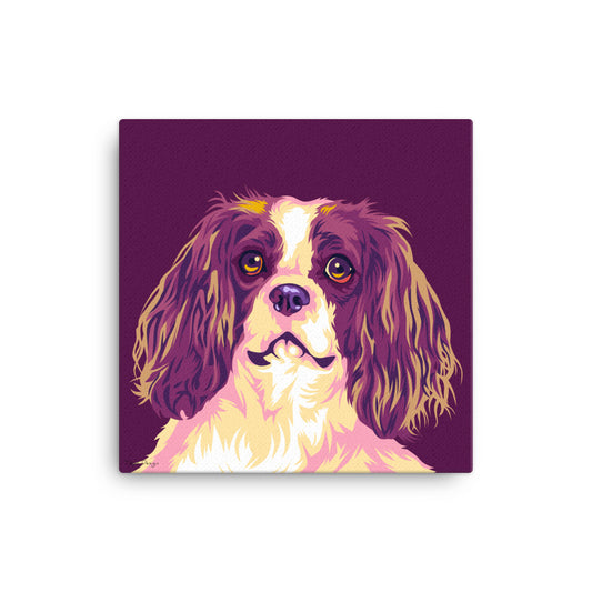 Cavalier Kingcharlesinspanieli Canvas-taulu, Pop Art