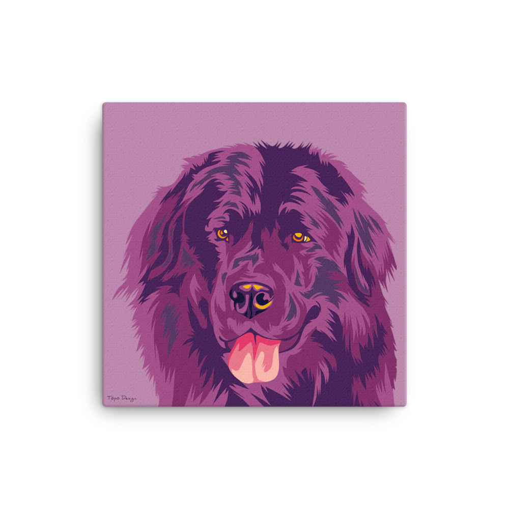 Newfoundlandinkoira Canvas-taulu, Pop Art
