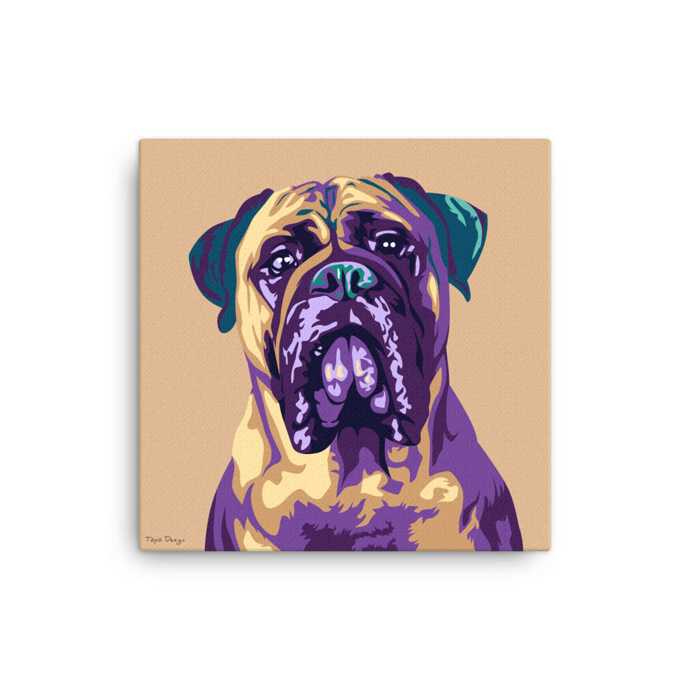 Bullmastiffi Canvas-taulu, Pop Art