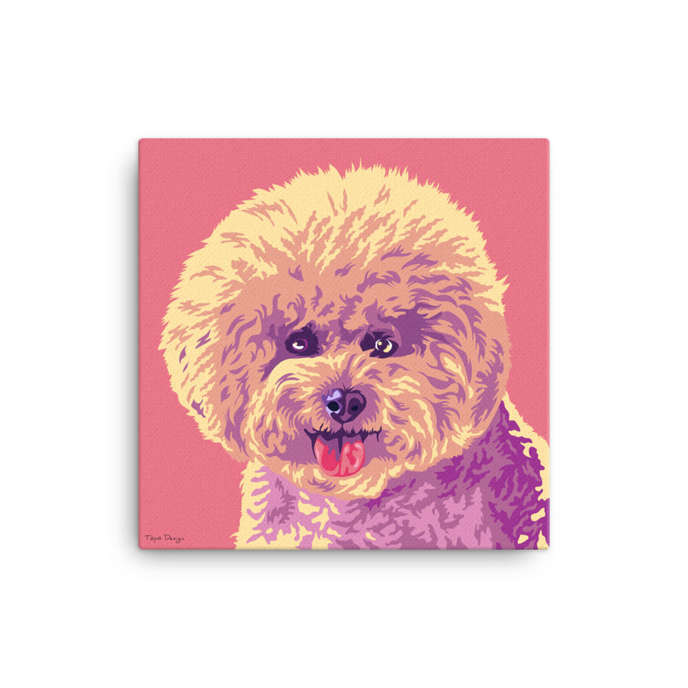 Bichon Frisé Canvas-taulu, Pop Art