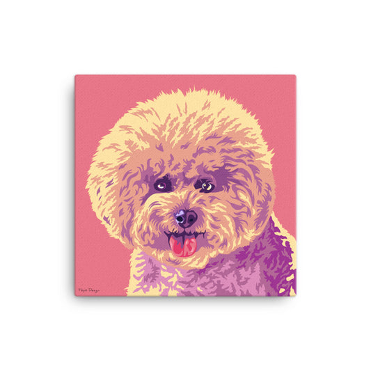 Bichon Frisé Canvas-taulu, Pop Art