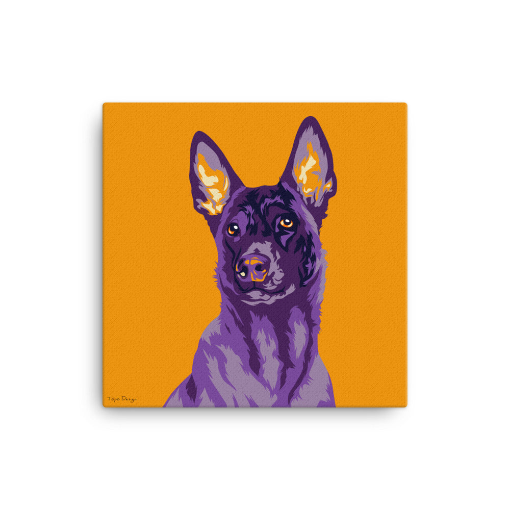 Belgianpaimenkoira malinois Canvas-taulu, Pop Art