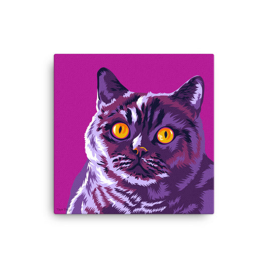 Brittiläinen lyhytkarva Canvas-taulu, Pop Art