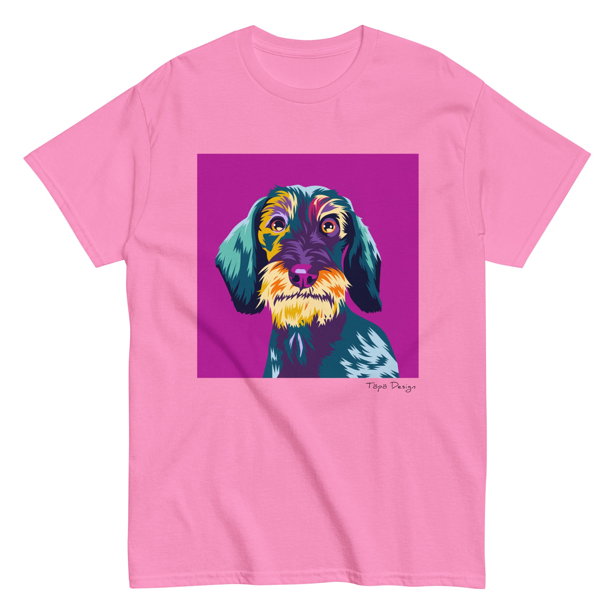Karkeakarvainen mäyräkoira T-paita, Pop Art